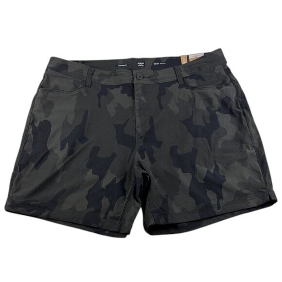 Prana Pants - Prana Short Halle Plus II Charcoal Camo Women's Size 18W